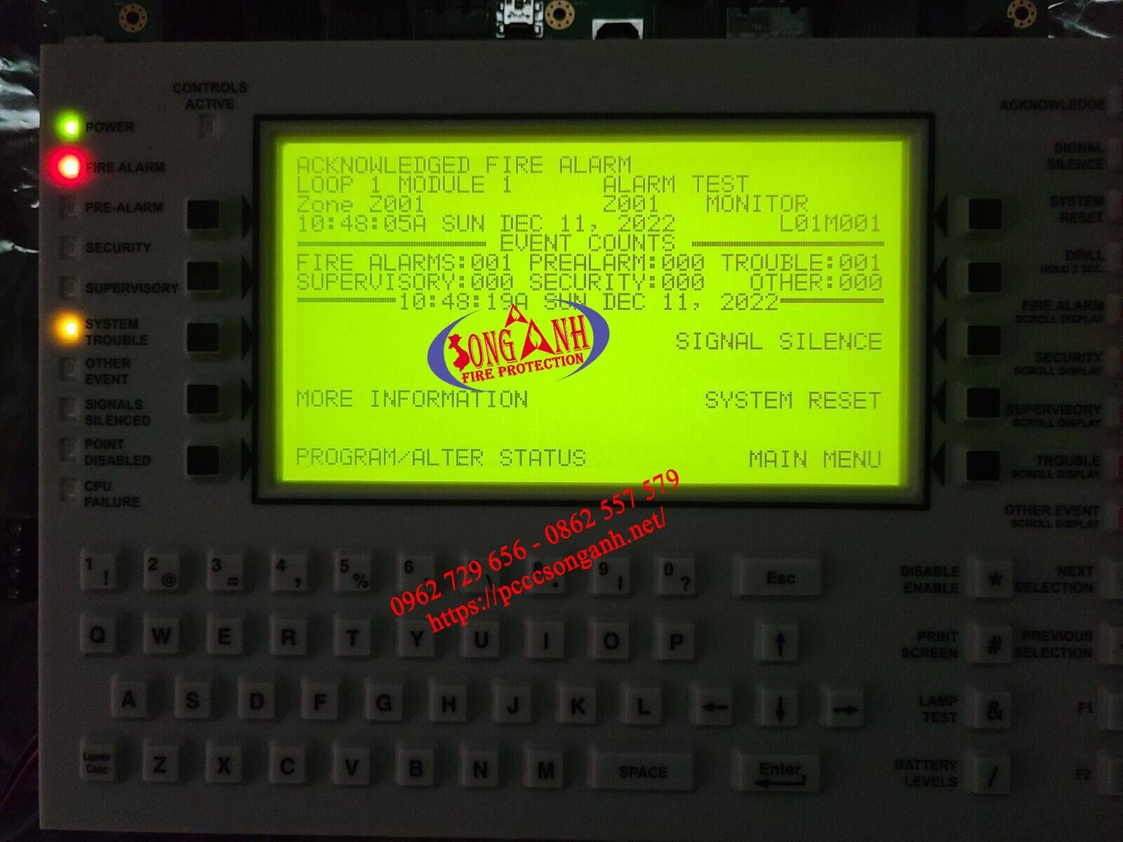trung tâm xử lý tín hiệu báo cháy CPU2-3030D